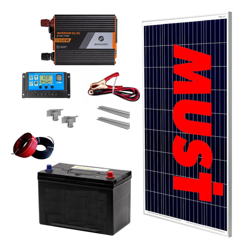  Kit Solar Con Inversor Casa O Motorhome