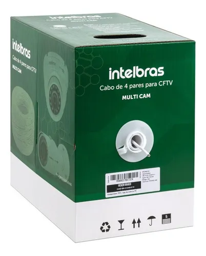 Cable de red Intelbras MC8cbr Multi Cam UTP Cftv (bob 300 m)
