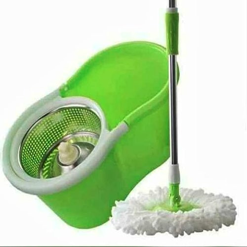 Trapeador Spin Mop Cubeta Inteligente Con Repuesto Color Verde