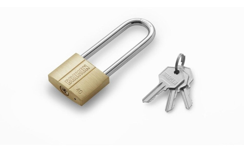 Imagen 1 de 4 de Candado Bronce Aro Largo 40mm Bremen 7061
