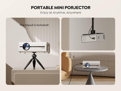 Mini Proyector Con Wifi Y Bluetooth 5.1, Proyector De Pelícu