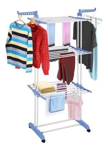 Imagen 1 de 5 de Tendedero Colgador Secador De Ropa Plegable