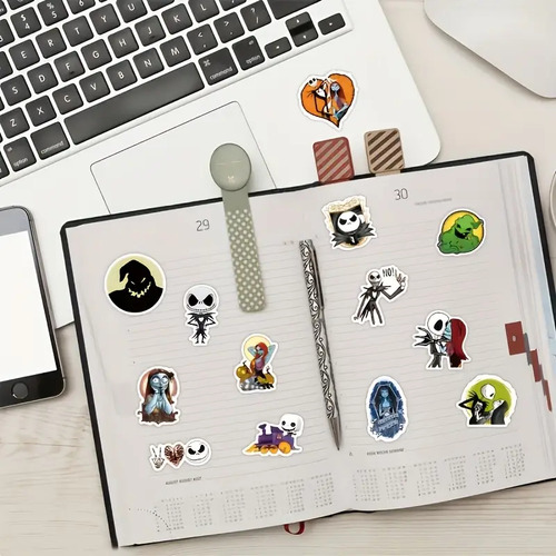 60 Calcomanías Sticker Impermeables El Extraño Mundo De Jack