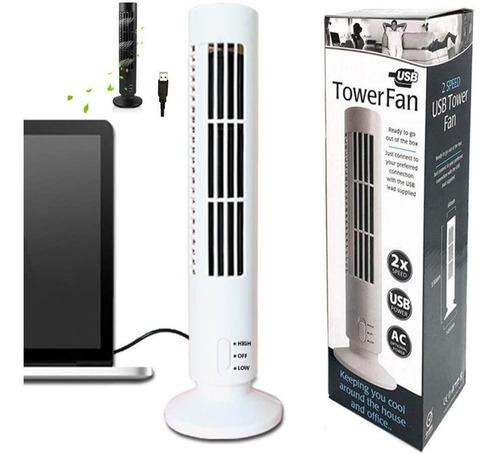 Imagem 1 de 6 de Ventilador De Mesa Torre Portatil Mini Computador Preto