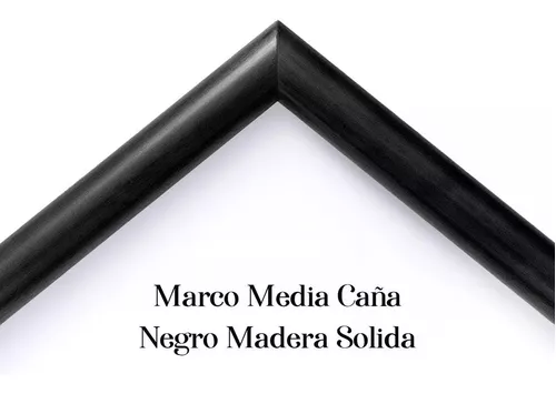 Marco Para Tu Foto O Poster Marco Media Caña De Madera 60x90