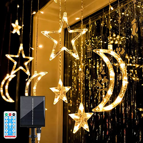 Luces Solares Exteriores Moons Stars Lights 138led, Luc...