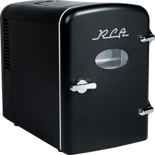 Mininevera Retro Para 6 Latas, Color Negro, 4.24 Litros