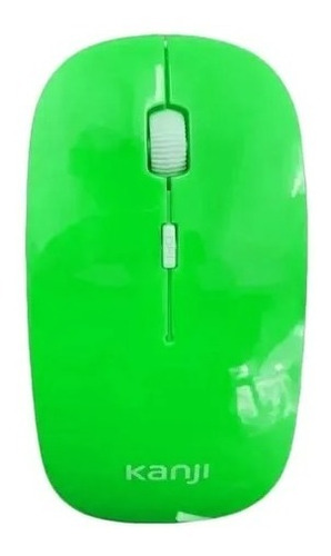 Mouse Inalámbrico Kanji Nano Usb 1600 Dpi 2.4 Wireless Green