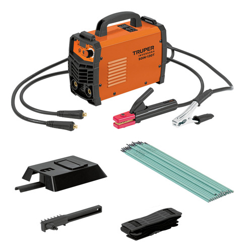 Soldadora Inversora 130 A, 127 V Color Naranja Truper SOIN-130T