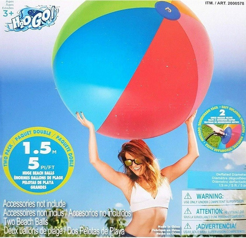 Imagen 2 de 5 de Pelota Gigante De Playa H2o Go (2 Piezas)