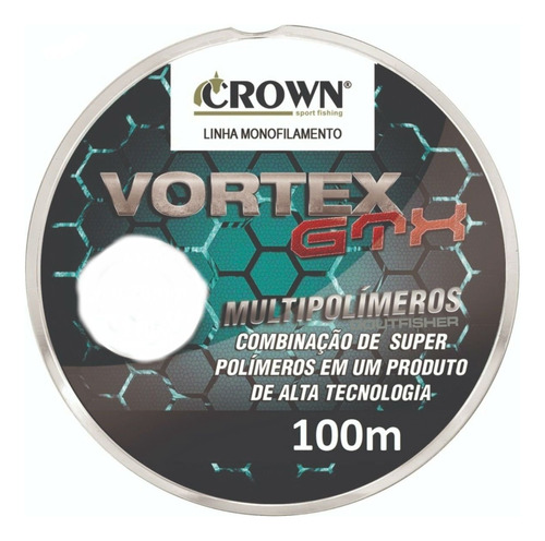 Linha Monofilamento Vortex Gtx 100m 0,23mm Crown