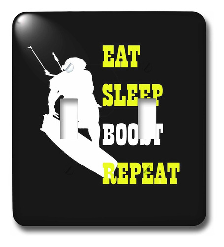 Eat Sleep Boost Repeat Kitesufer Life Amarillo Blanco.