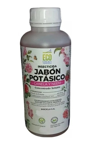 Insecticida Jabón Potásico Con Canela Y Neem Ecomambo® 500cc