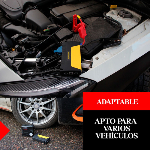 Arrancador De Auto Luz Baliza Kit Compresor Usb Linterna Ofe