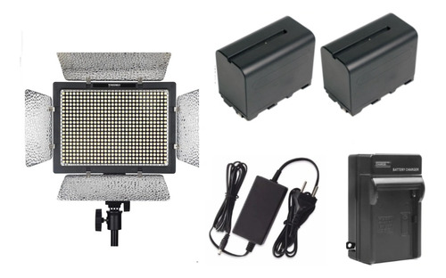 Led Yongnuo Yn 600l Ii + Fonte + 2 Baterias + Carregador