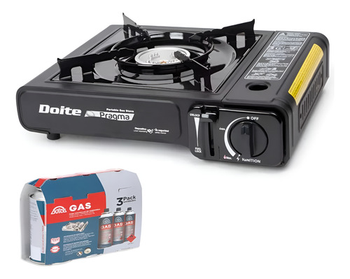 Cocinilla Encimera Portatil Gas Doite Pragma Camping + Gas