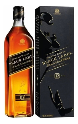Whisky Johnnie Walker Black Negro X 12 Uni
