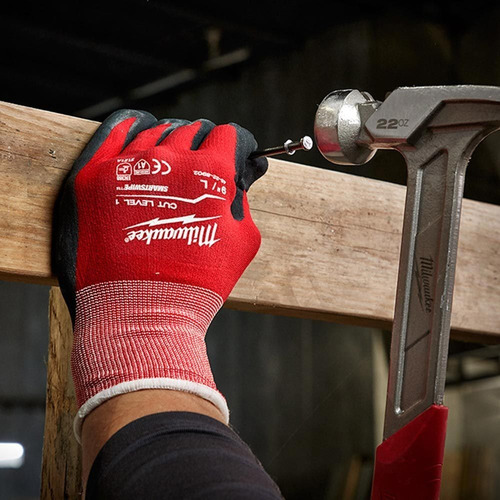Imagen 7 de 10 de Guantes N1 Talla S Bañados En Nitrilo Milwaukee 48228900