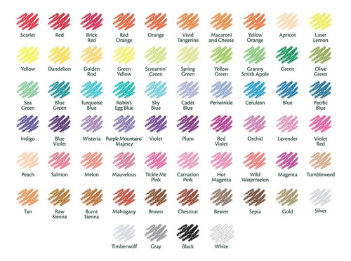 Lápices De Colores Crayola, 64 Unidades, De Colores Vivos Y