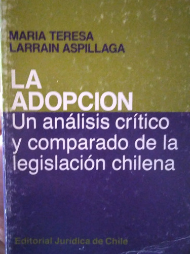 La Adopción Un Analisis Critico Y Comparado Legislacion Chil