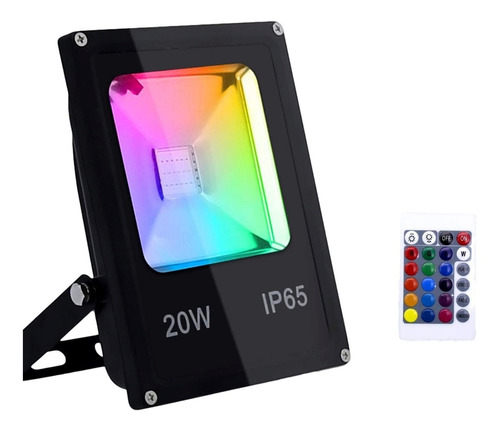 Reflector Led Rgb 20w Exterior 16 Colores Control Remoto !!!