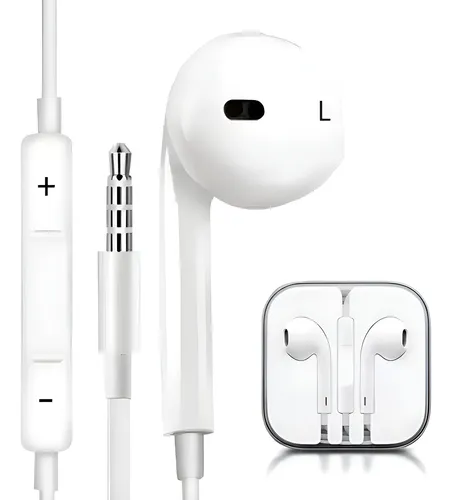 Fone De Ouvido Com Entrada P2 Compatível Com Android E Ios Cor Branco Genérica