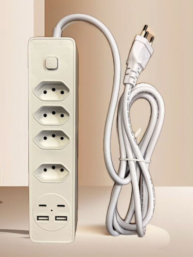 Extensão Com 4 Tomadas E 2 Portas Usb +2 Portas Usb-c Knup