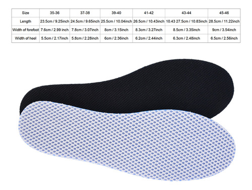 Palmilha De Sapatos, Esponja Respirável De Dois Lados, Inser