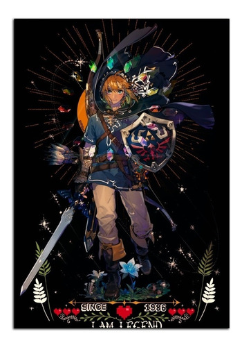 Quadro Zelda Decorativo Personalizado Em Mdf