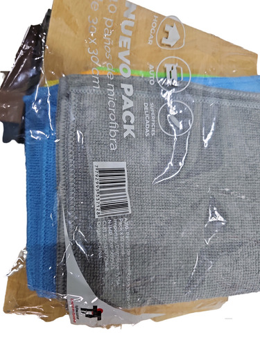 Imagen 2 de 6 de Pack 10 Paños De Microfibra 30x30 Cm Motor Interior Exterior