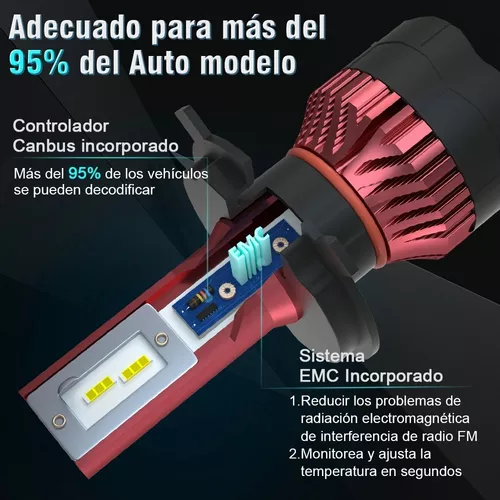 Bombillos Luces Led H4 H13 9007 Carro Vehiculo El Par