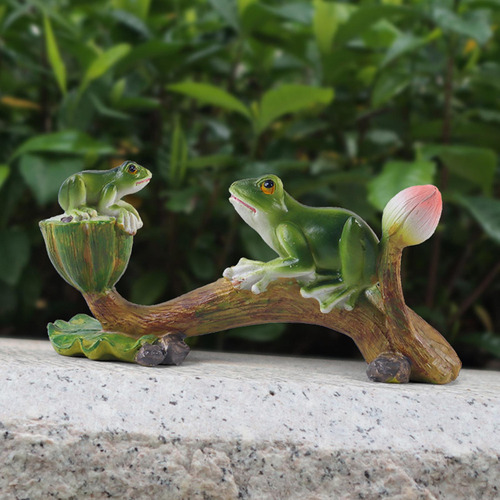 Estatua De Rana Para Jardín, Microdecoración