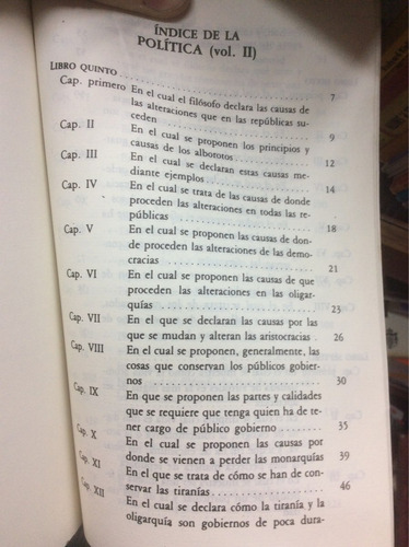 Politica - Aristóteles - 2 Tomos - Filosofia - De 1985