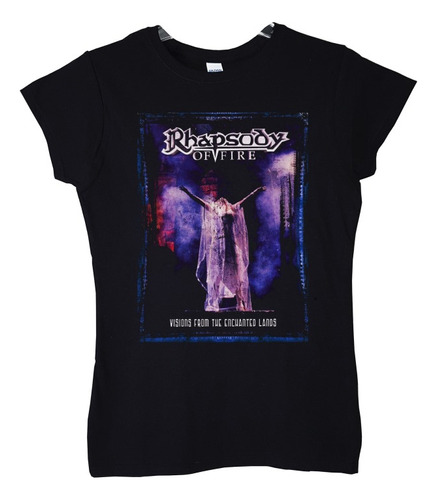 Polera Mujer Rhapsody Of Fire Visions From The Enchanted Lan