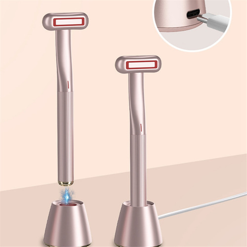 Varita Para Masaje Facial Con Luz Led Roja, 4 En 1, Para El