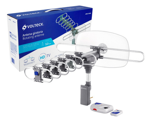 Antena Aérea Tvgiratoria 360°cable Coaxial 10m Volteck 48114