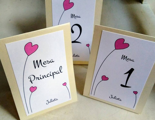 10 Numeros De Mesa Casamiento Quince Años Bar Bat Mitzva
