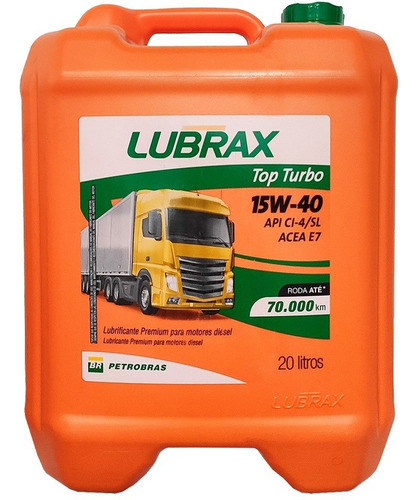 Lubrax Top Turbo 15w/40 X 20 Litros Balde