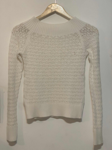 Sweater De Hilo Blanco Hermoso Talle S