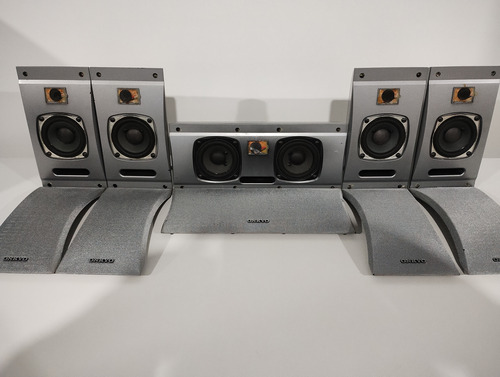 Kit 5 Caixas Acústica Onkyo Mod. Skf-340fscb C/ 120w Usada Cinza-escuro (Usado)