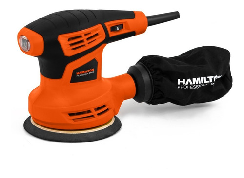 Lijadora Roto Orbital Eléctrica 125mm 300w Hamilton Hlr001 Color Naranja Frecuencia 50/60 Hz
