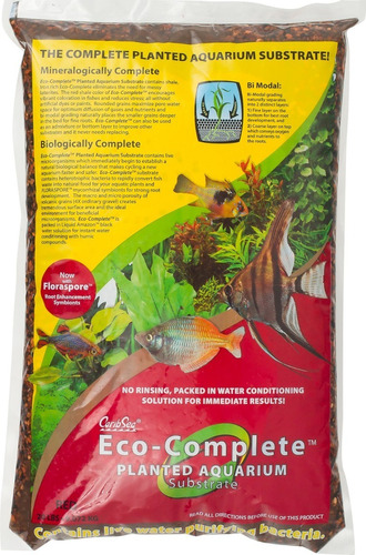 Caribsea Eco Complete Rojo 9.072kg Bacterias Sustratos 