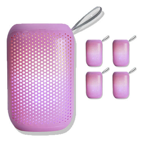 Pack De 5 Bocinas Bluetooth Con Luz Led Multicolor Radio Fm Conectividad Tws Portátil
