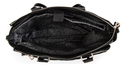 Cartera Dos Asas Porta Notebook Grande Gambia Negro Especial