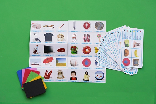 Juegos Mesa Bingo Para Aprender Educativo Tarjetas Fichas