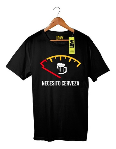 Remera Necesito Cerveza - Velocímetro - 100% Algodón Unisex