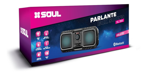 Parlante Portatil Bluetooth Soul Box Sound Xl350 Luz Led