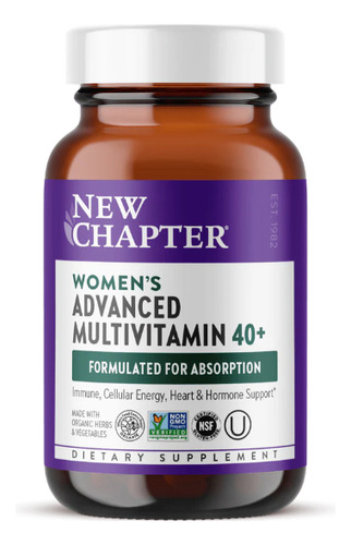 New Chapter Multivit Avanzado Mujeres + 40 Años 96 Caps Sabor Sin Sabor