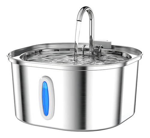 Fuente De Agua 3.2l De Acero Inoxidable Para Mascotas Interi