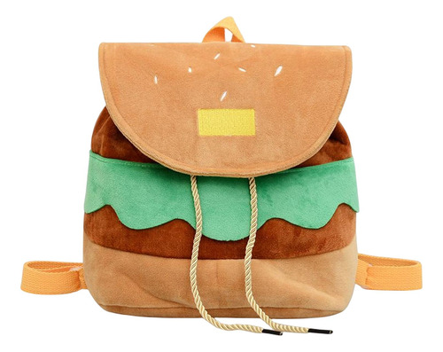 Hamburguesa Felpa Mochila Pequeño Regalo Viaje Divertido